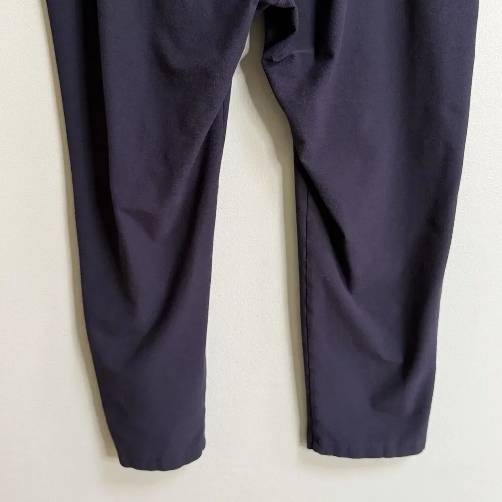 Eileen Fisher Black Mid Rise Slim Cropped Ankle Pants Size XL